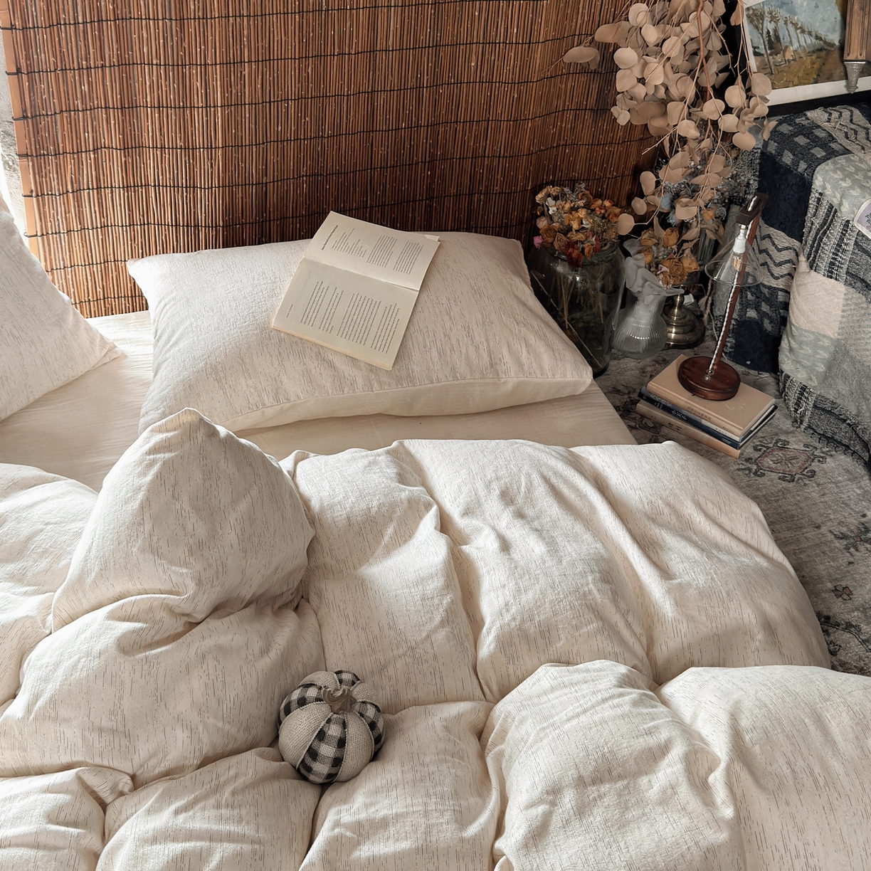 91家纺网 家纺一手货源 找家纺 （总）壹和 2026新款A类色织提花棉麻四件套