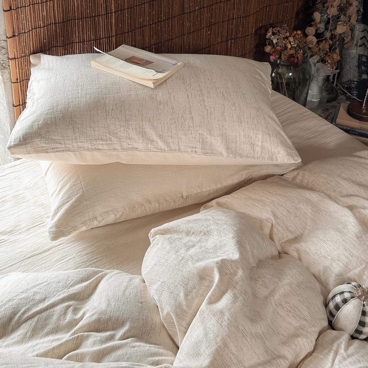 91家纺网 家纺一手货源 找家纺 （总）壹和 2026新款A类色织提花棉麻四件套