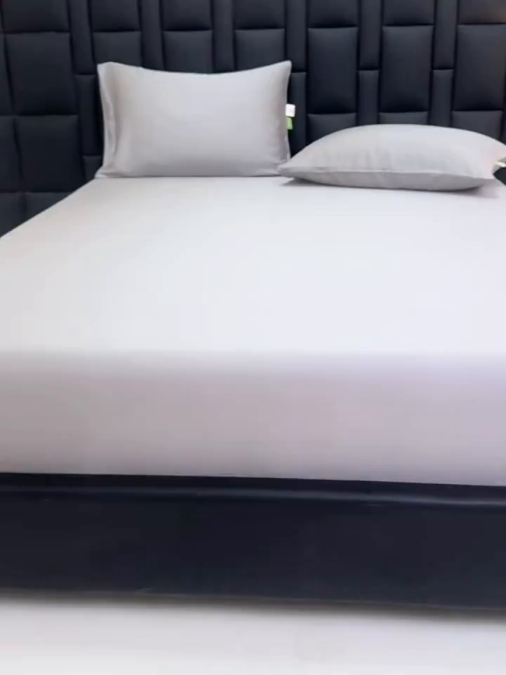 91家纺网 家纺一手货源 找家纺 眠博士 2026新款60S天丝莱赛尔纯色床笠-场景二 60S天丝床笠-烟灰