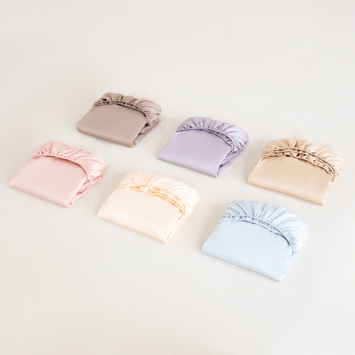 眠博士 2026新款60S天丝莱赛尔纯色床笠-场景二 叠拍组合图-60S天丝