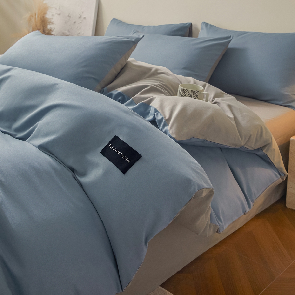 91家纺网 家纺一手货源 找家纺 寐眠 2023新款纯色加厚保暖法兰绒毛毯 砖红