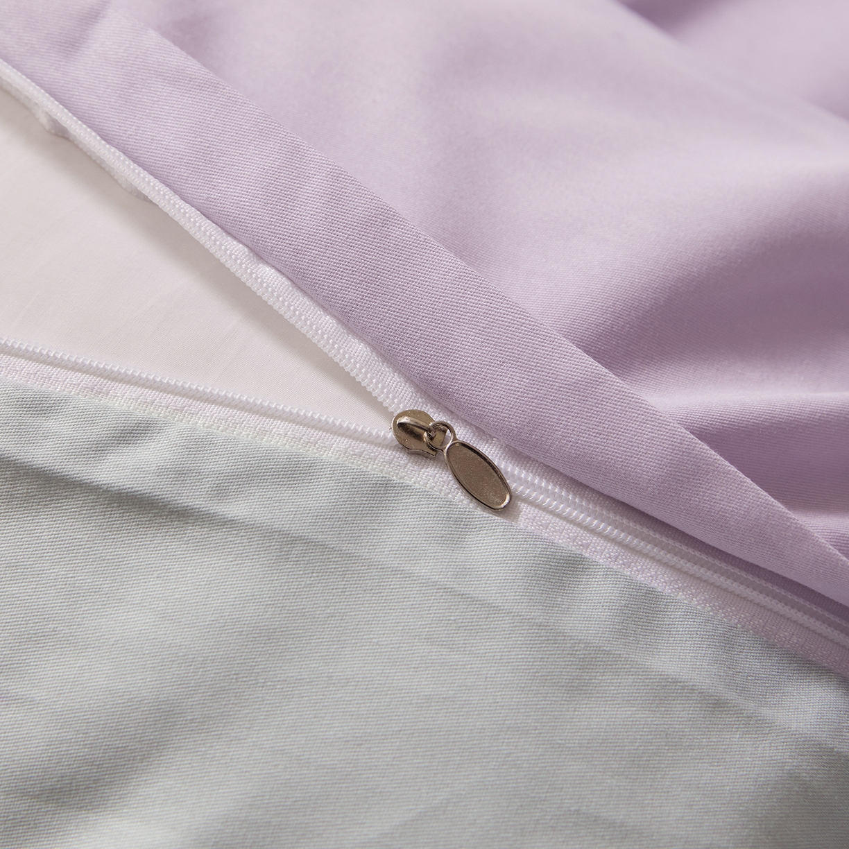 91家纺网 家纺一手货源 找家纺 寐眠 2026新款全棉纯棉纯色双拼四件套 紫梦柔纱