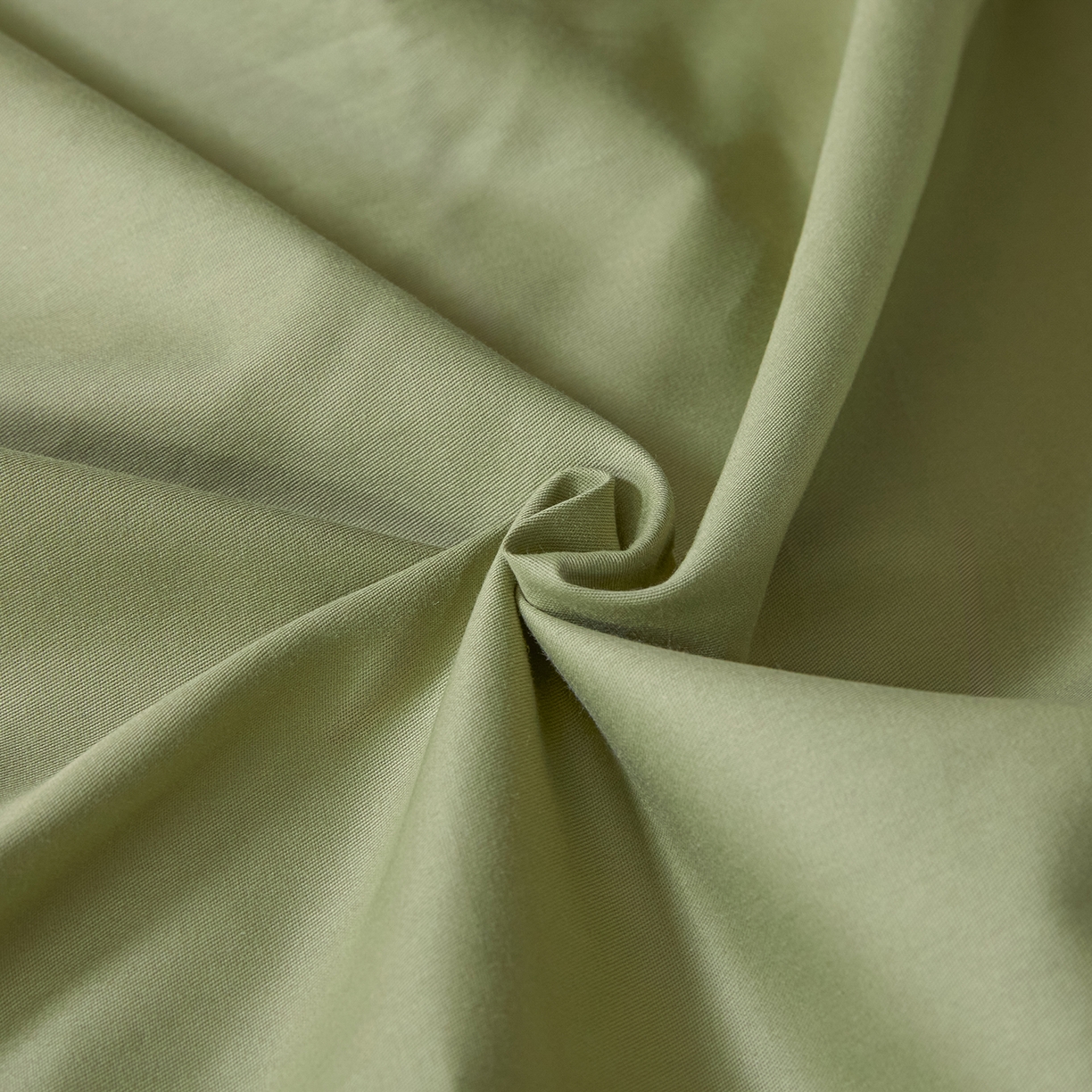 91家纺网 家纺一手货源 找家纺 寐眠 2026新款全棉纯棉纯色双拼四件套 抹茶绿韵