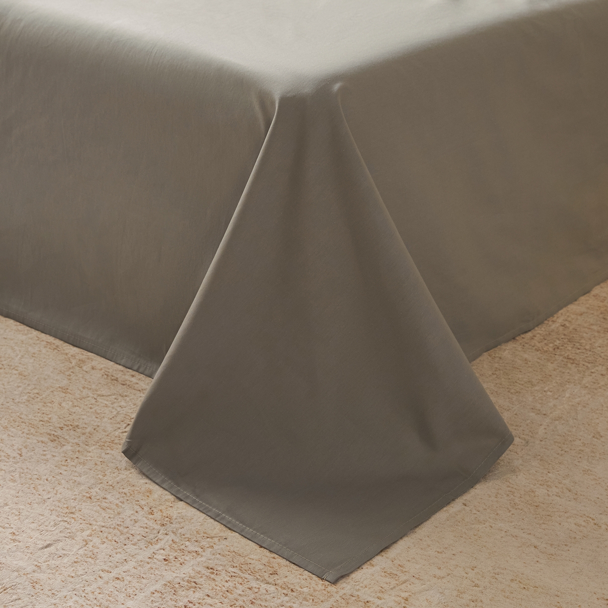 91家纺网 家纺一手货源 找家纺 寐眠 2026新款全棉纯棉纯色双拼四件套 蓝影静眠