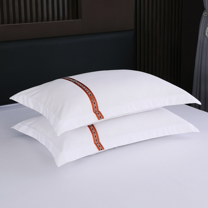 91家纺网 家纺一手货源 找家纺 好杰 2026新款加厚加密酒店布草织带四件套 花开富贵-桔