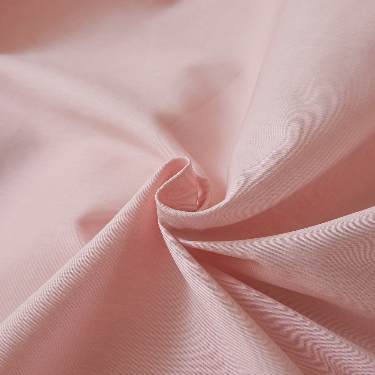 91家纺网 家纺一手货源 找家纺 寐眠 2026新款全棉纯棉纯色双拼四件套 柔粉浅榻