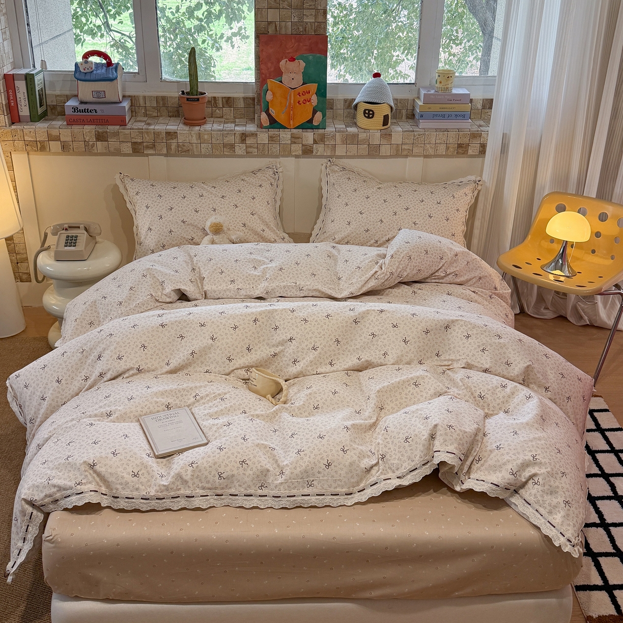 91家纺网 家纺一手货源 找家纺 壹和 2026新款全棉法式小清新复古碎花四件套 黛西