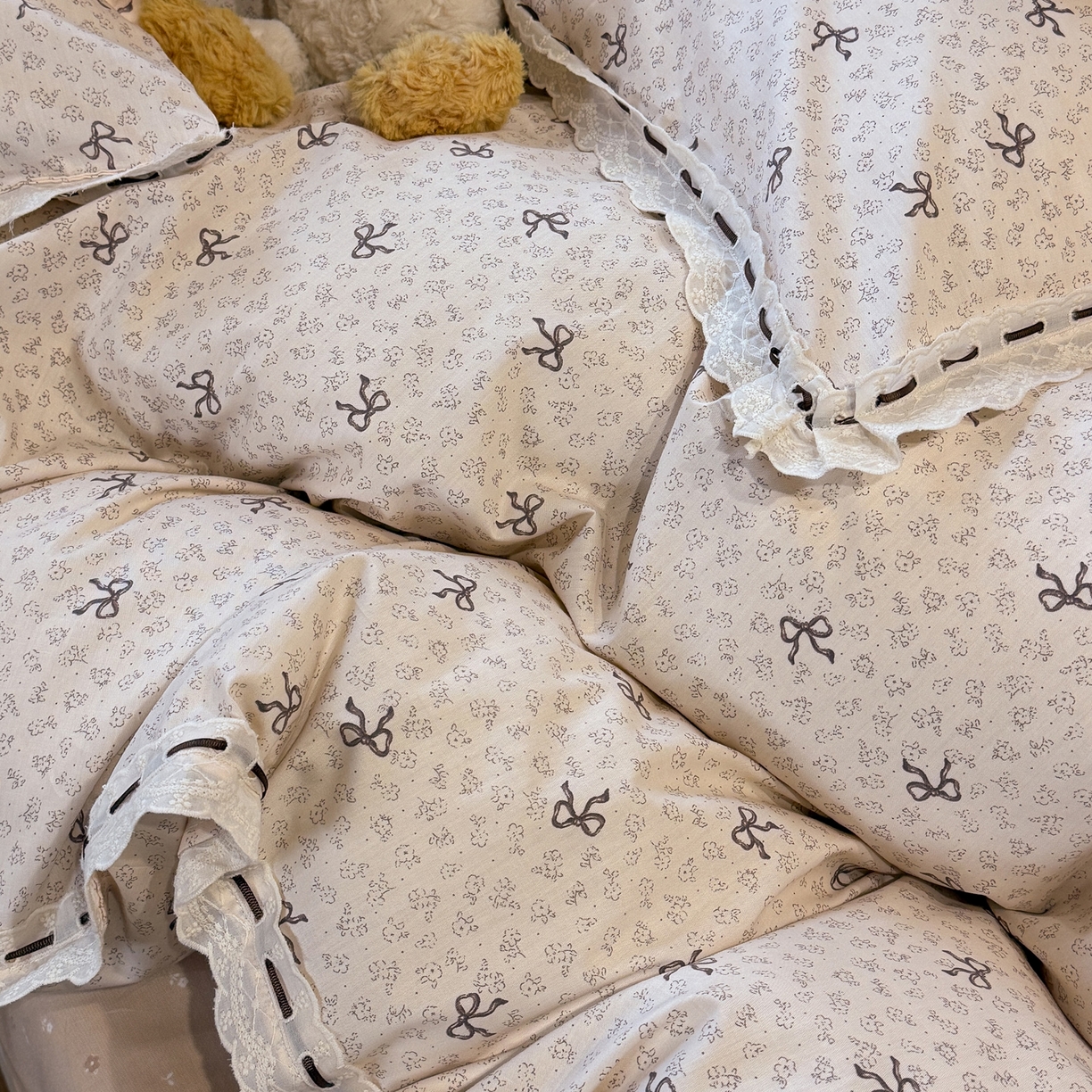 91家纺网 家纺一手货源 找家纺 壹和 2026新款全棉法式小清新复古碎花四件套 黛西