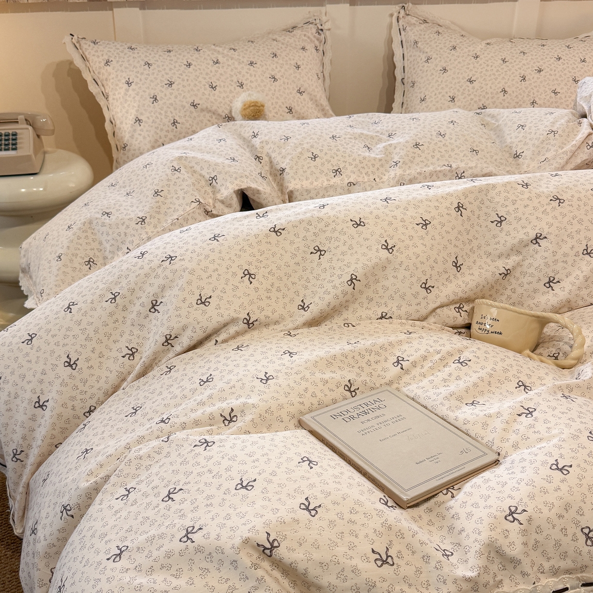 91家纺网 家纺一手货源 找家纺 壹和 2026新款全棉法式小清新复古碎花四件套 黛西