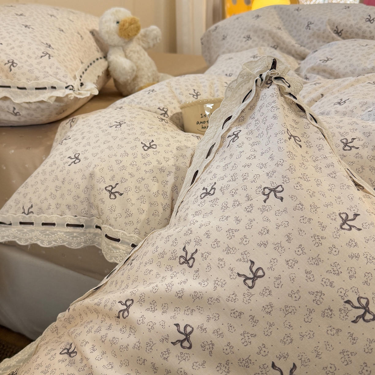 91家纺网 家纺一手货源 找家纺 壹和 2026新款全棉法式小清新复古碎花四件套 黛西