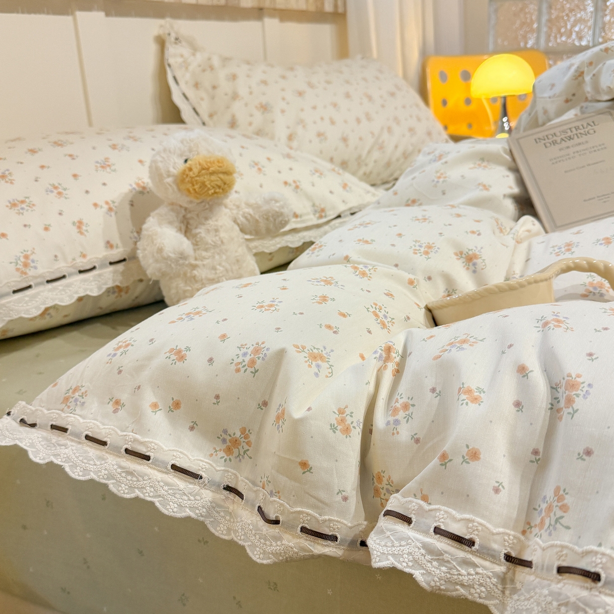 91家纺网 家纺一手货源 找家纺 壹和 2026新款全棉法式小清新复古碎花四件套 芙兰