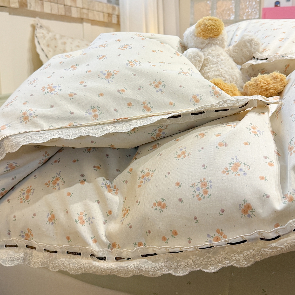 91家纺网 家纺一手货源 找家纺 壹和 2026新款全棉法式小清新复古碎花四件套 芙兰