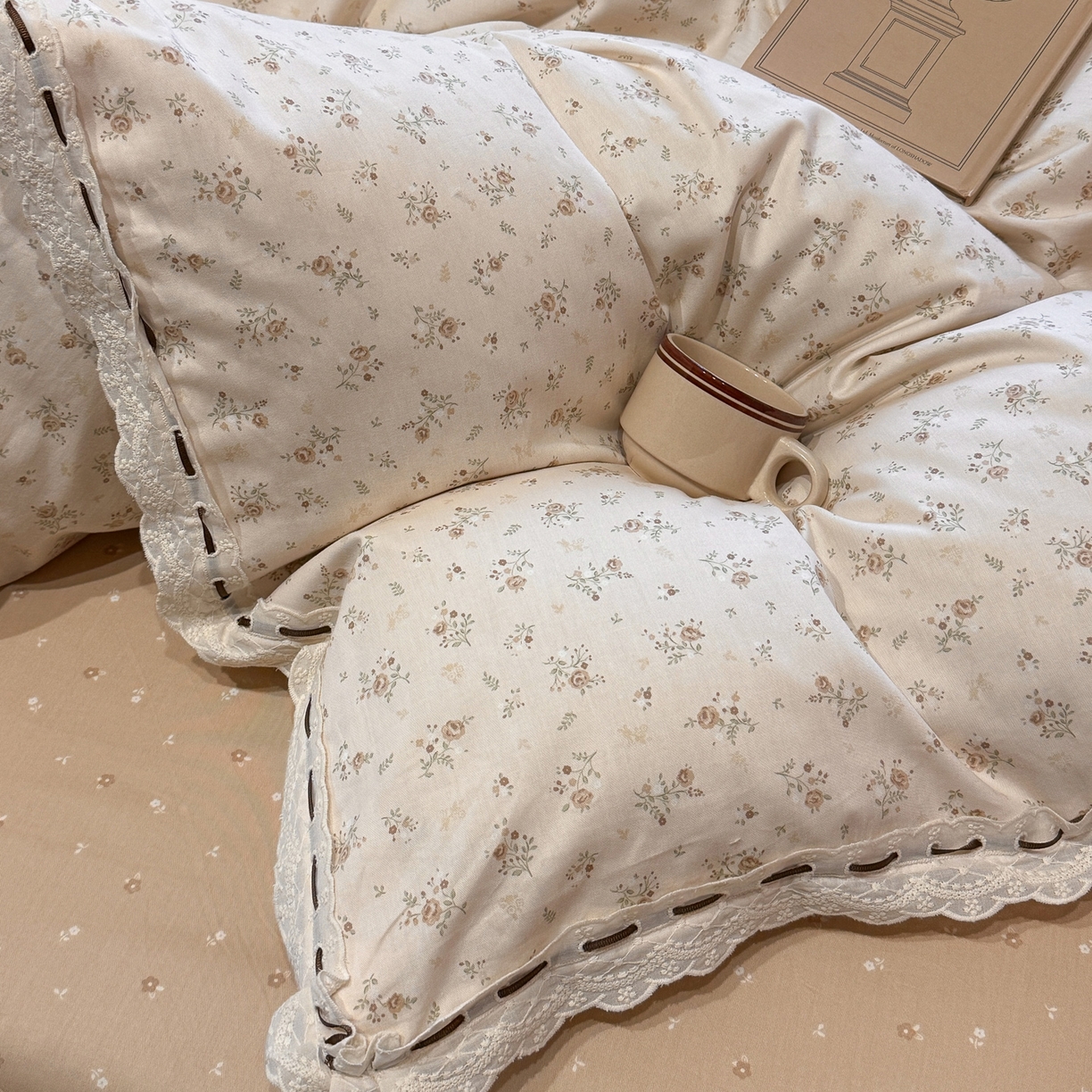 91家纺网 家纺一手货源 找家纺 壹和 2026新款全棉法式小清新复古碎花四件套 温婉