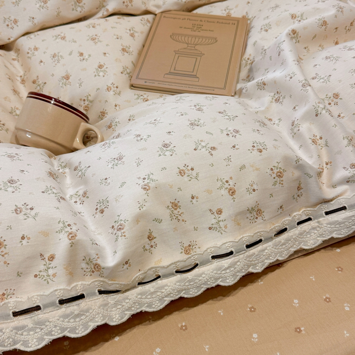 91家纺网 家纺一手货源 找家纺 壹和 2026新款全棉法式小清新复古碎花四件套 温婉