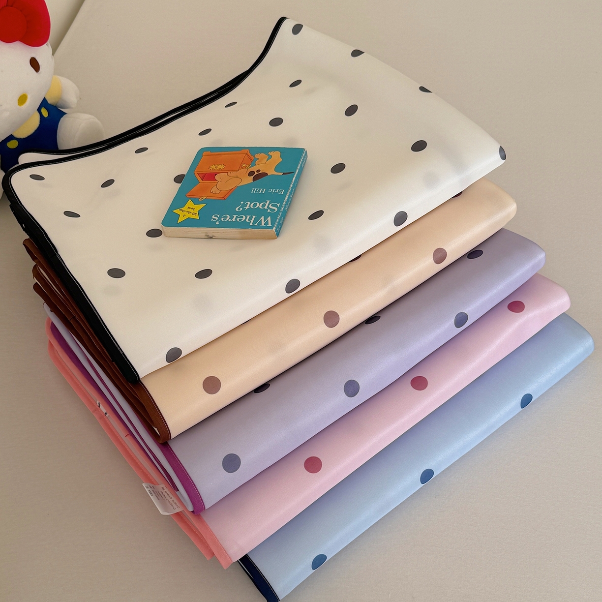 91家纺网 家纺一手货源 找家纺 （总）美乐迪家纺 2026春夏新款水光冰丝凉席席子-波点系列