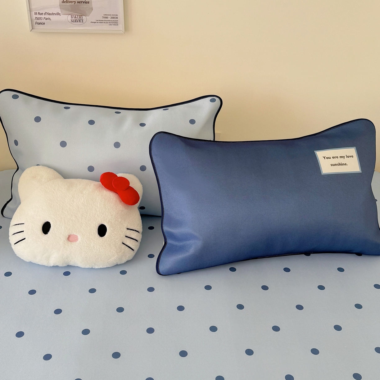 91家纺网 家纺一手货源 找家纺 美乐迪家纺 2026春夏新款水光冰丝凉席席子-波点系列 波点蓝