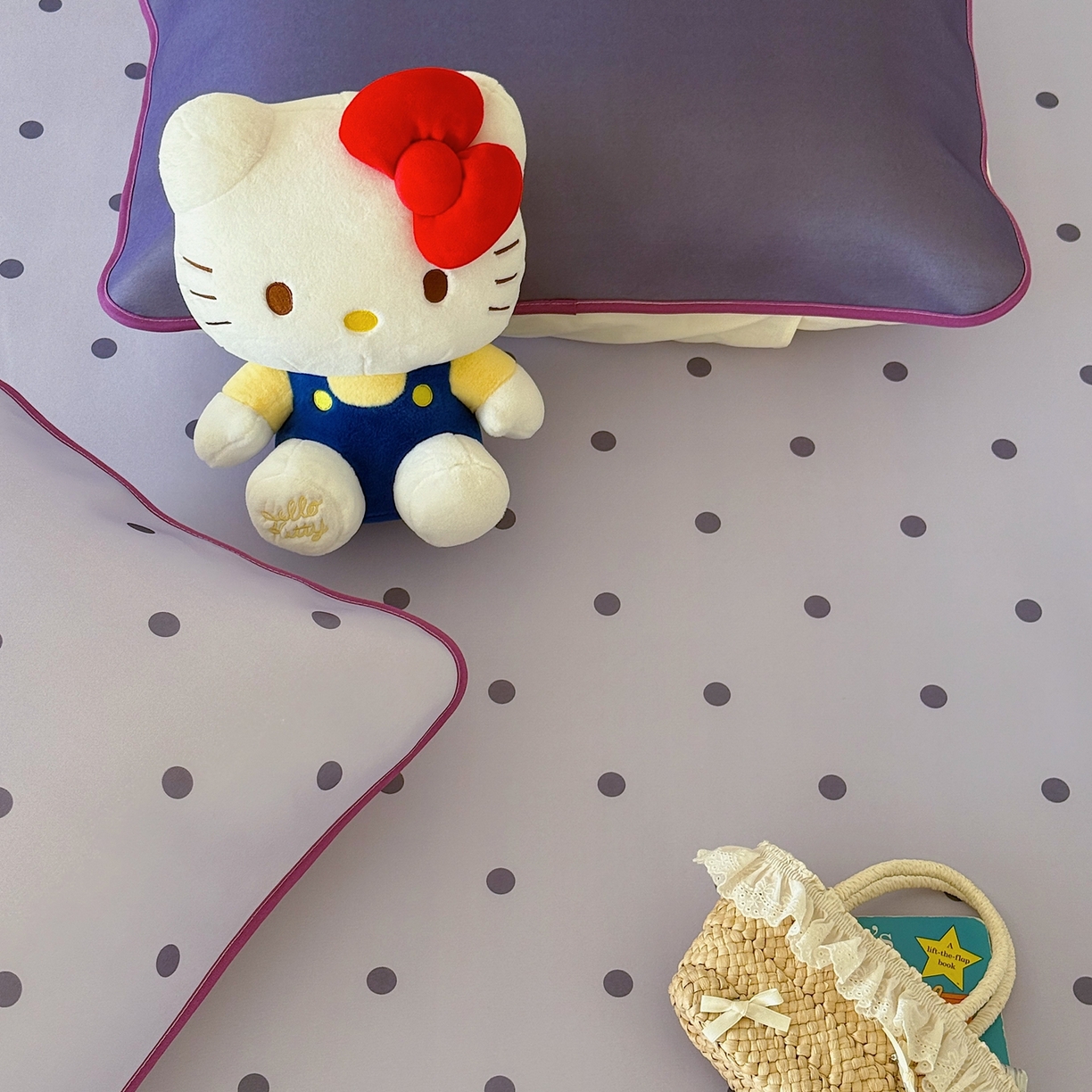 91家纺网 家纺一手货源 找家纺 美乐迪家纺 2026春夏新款水光冰丝凉席席子-波点系列 波点紫