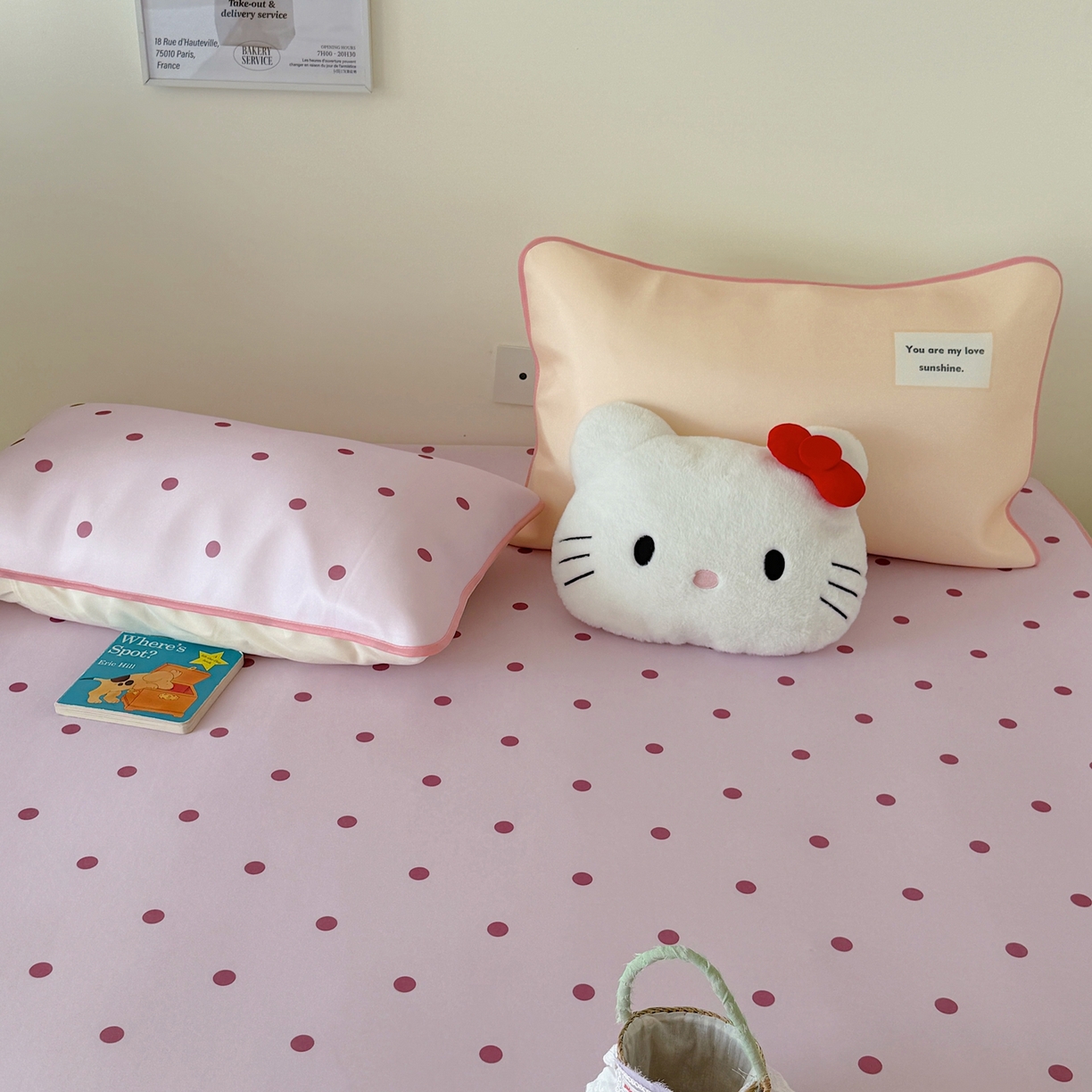 91家纺网 家纺一手货源 找家纺 美乐迪家纺 2026春夏新款水光冰丝凉席席子-波点系列 波点粉