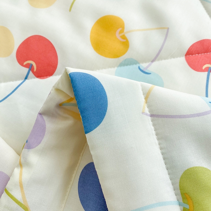 91家纺网 家纺一手货源 找家纺 天瑜家纺 2026新款棉绸夏被苏香绸舒香绸夏凉被人造棉空调被 七彩樱桃米