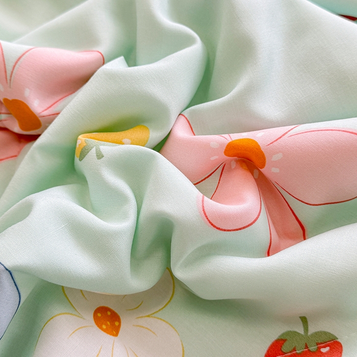 91家纺网 家纺一手货源 找家纺 天瑜家纺 2026新款棉绸夏被苏香绸舒香绸夏凉被人造棉空调被 花香 绿