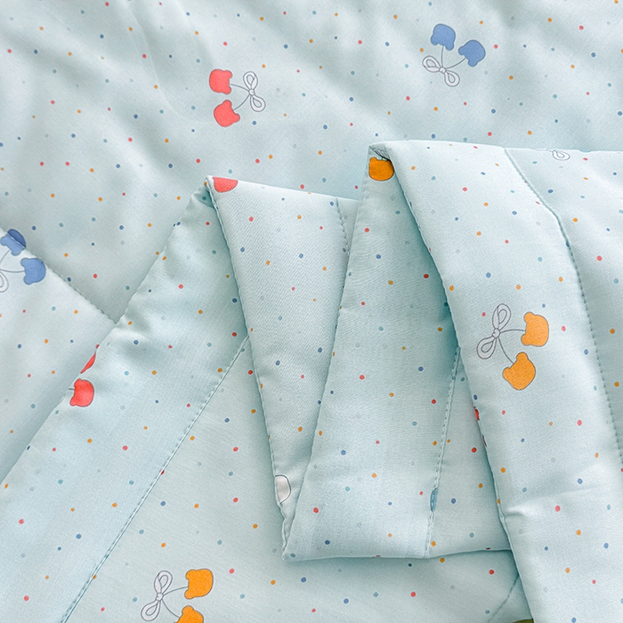 91家纺网 家纺一手货源 找家纺 天瑜家纺 2026新款棉绸夏被苏香绸舒香绸夏凉被人造棉空调被 爱恋 蓝