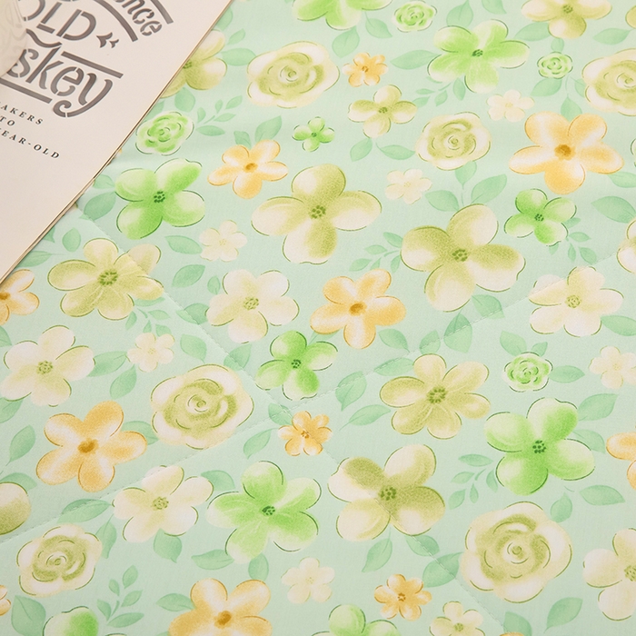 91家纺网 家纺一手货源 找家纺 天瑜家纺 2026新款棉绸夏被苏香绸舒香绸夏凉被人造棉空调被 花语 绿