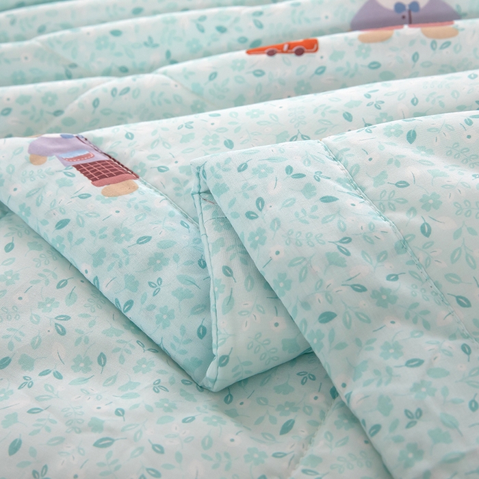 91家纺网 家纺一手货源 找家纺 天瑜家纺 2026新款棉绸夏被苏香绸舒香绸夏凉被人造棉空调被 可爱小象