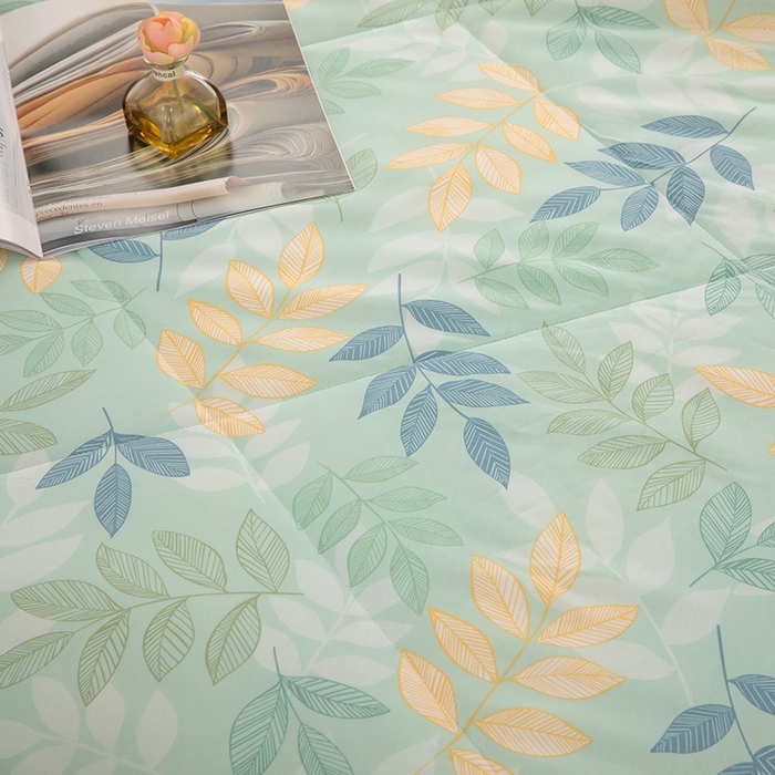 91家纺网 家纺一手货源 找家纺 天瑜家纺 2026新款棉绸夏被苏香绸舒香绸夏凉被人造棉空调被 叶叶情深