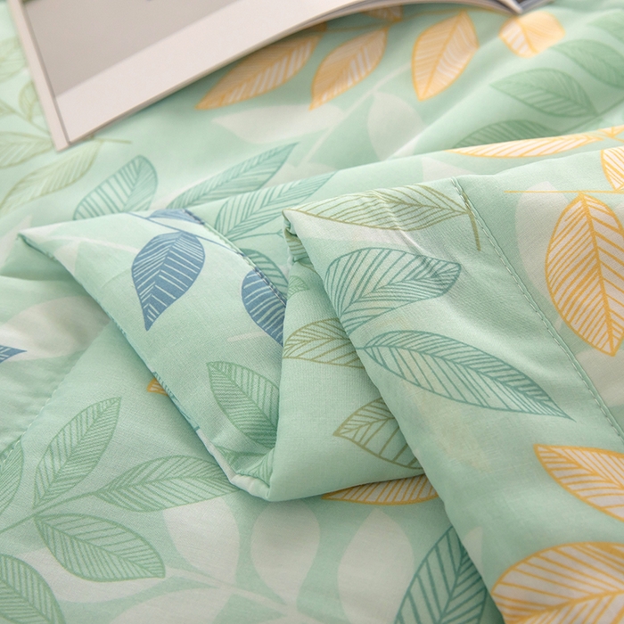 91家纺网 家纺一手货源 找家纺 天瑜家纺 2026新款棉绸夏被苏香绸舒香绸夏凉被人造棉空调被 叶叶情深