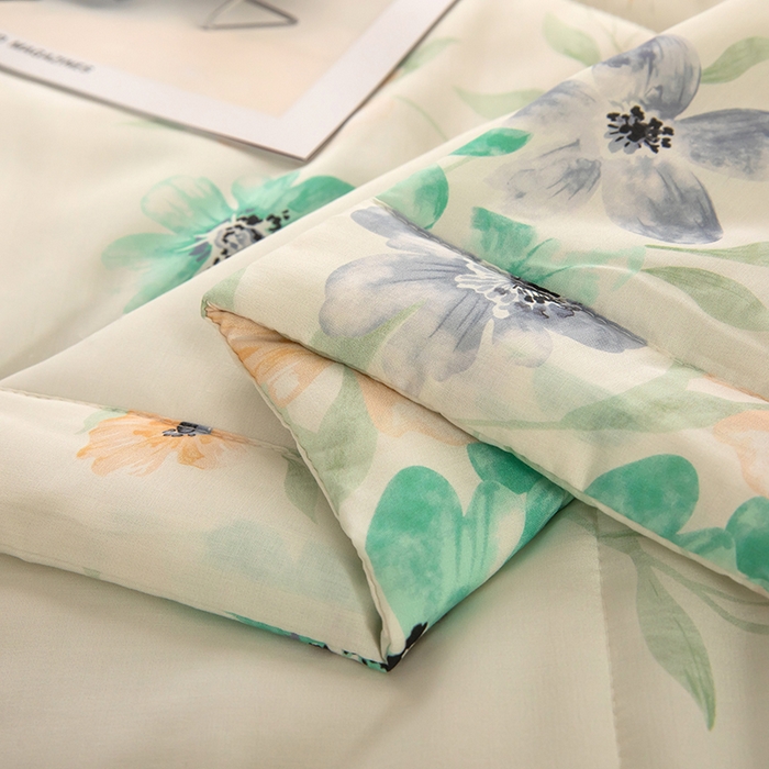 91家纺网 家纺一手货源 找家纺 天瑜家纺 2026新款棉绸夏被苏香绸舒香绸夏凉被人造棉空调被 韵彩 米