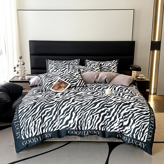 91家纺网 家纺一手货源 找家纺 （总）色鬼布艺高端家居主号 2026新款豹纹水洗真丝款四件套