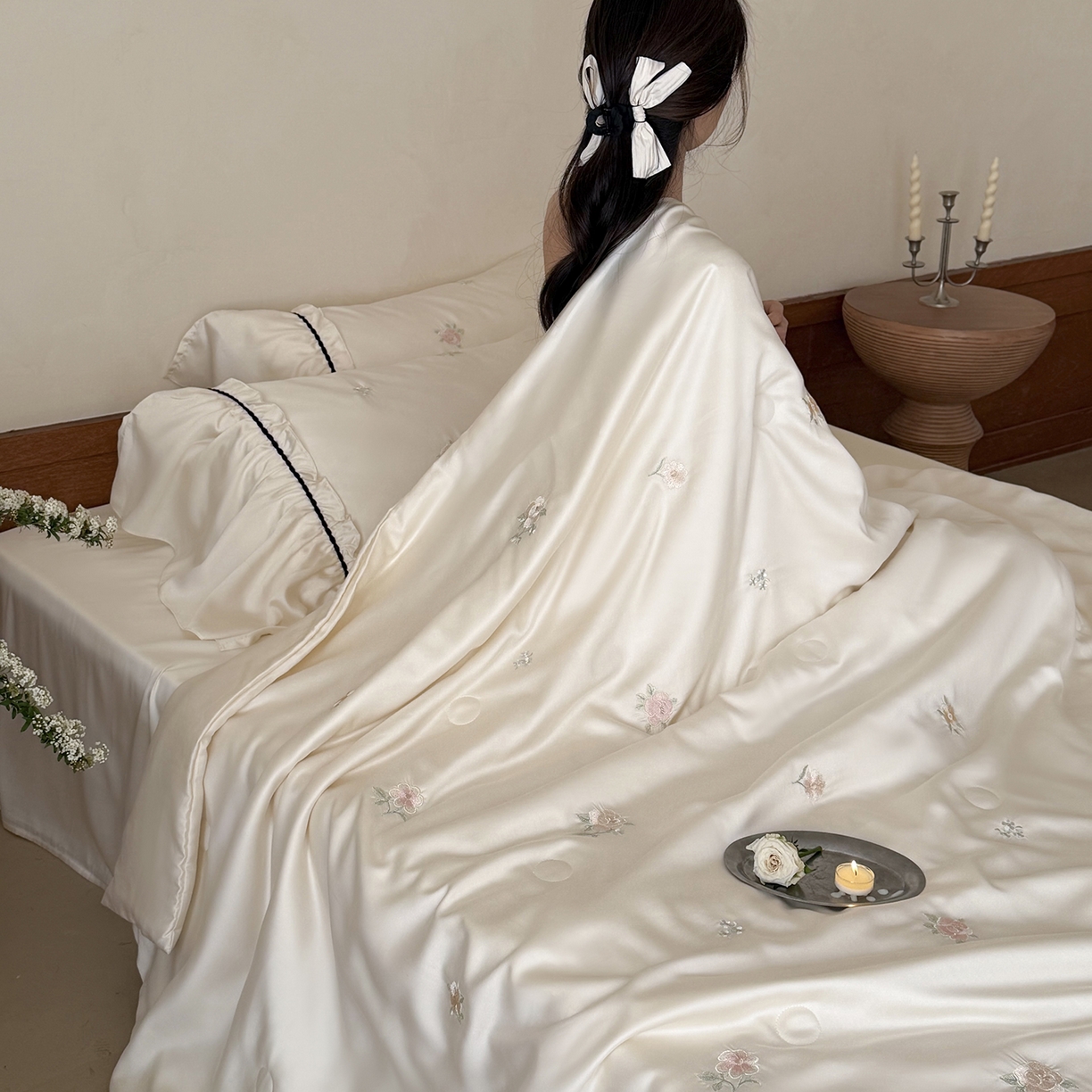 91家纺网 家纺一手货源 找家纺 （总）鹿班家居 2026新款60S兰精天丝刺绣夏被系列-玖野集（标准会员-20元)