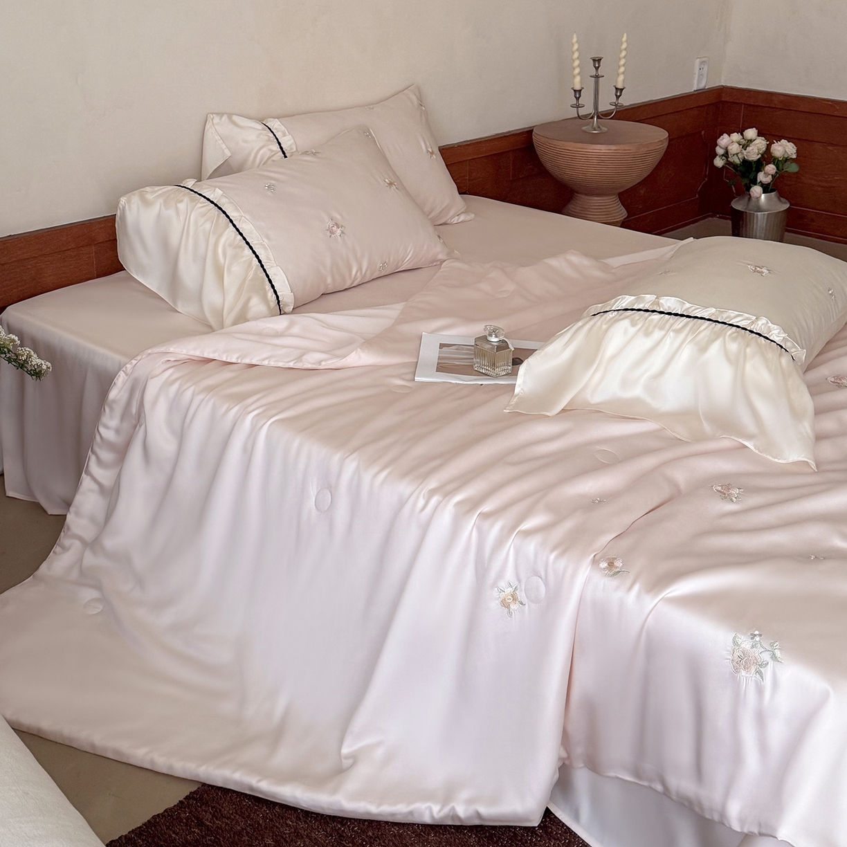 91家纺网 家纺一手货源 找家纺 （总）鹿班家居 2026新款60S兰精天丝刺绣夏被系列-玖野集（标准会员-20元)