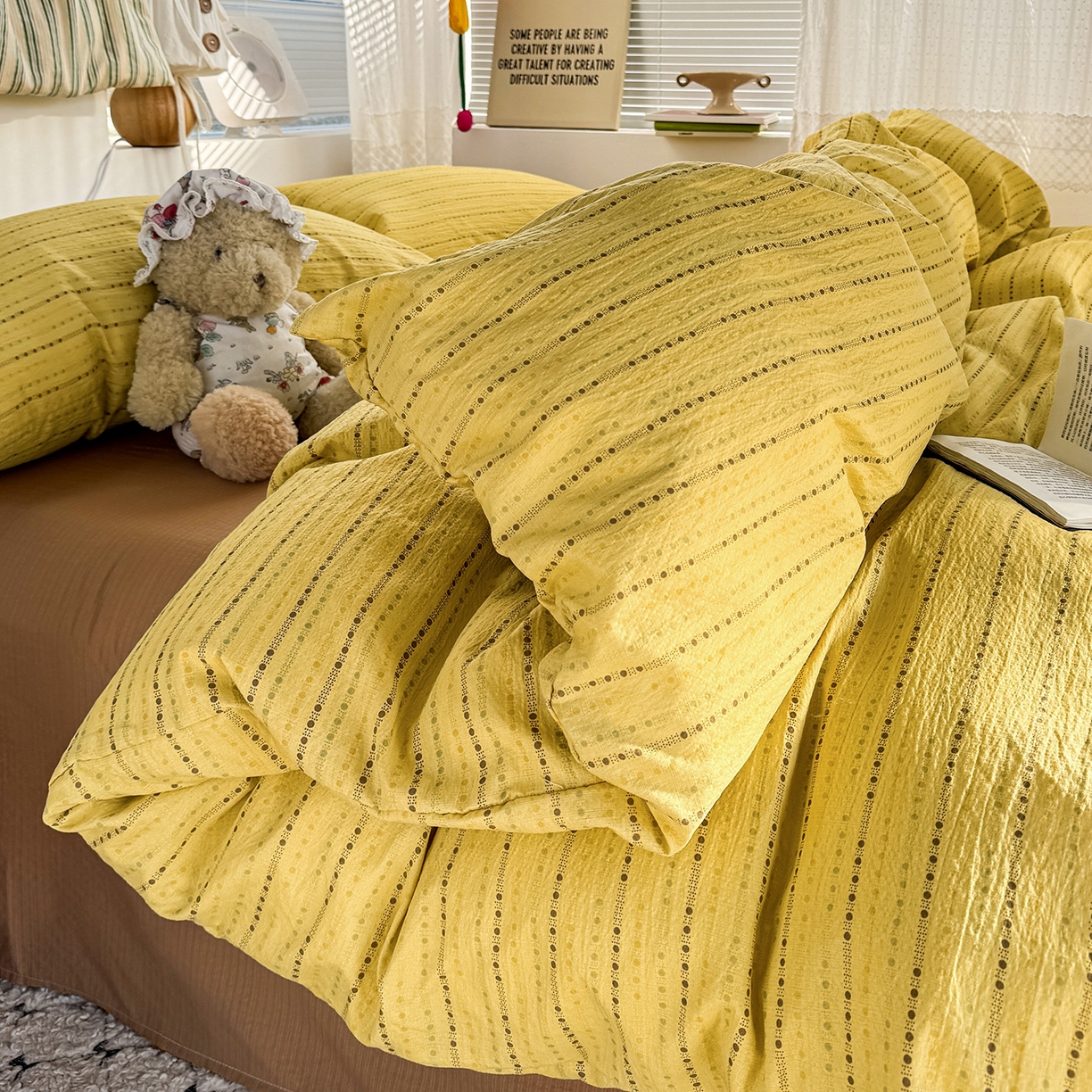 91家纺网 家纺一手货源 找家纺 多品家纺 2026年奶呼呼云感双层纱单被套 被套单件 薄荷焦糖