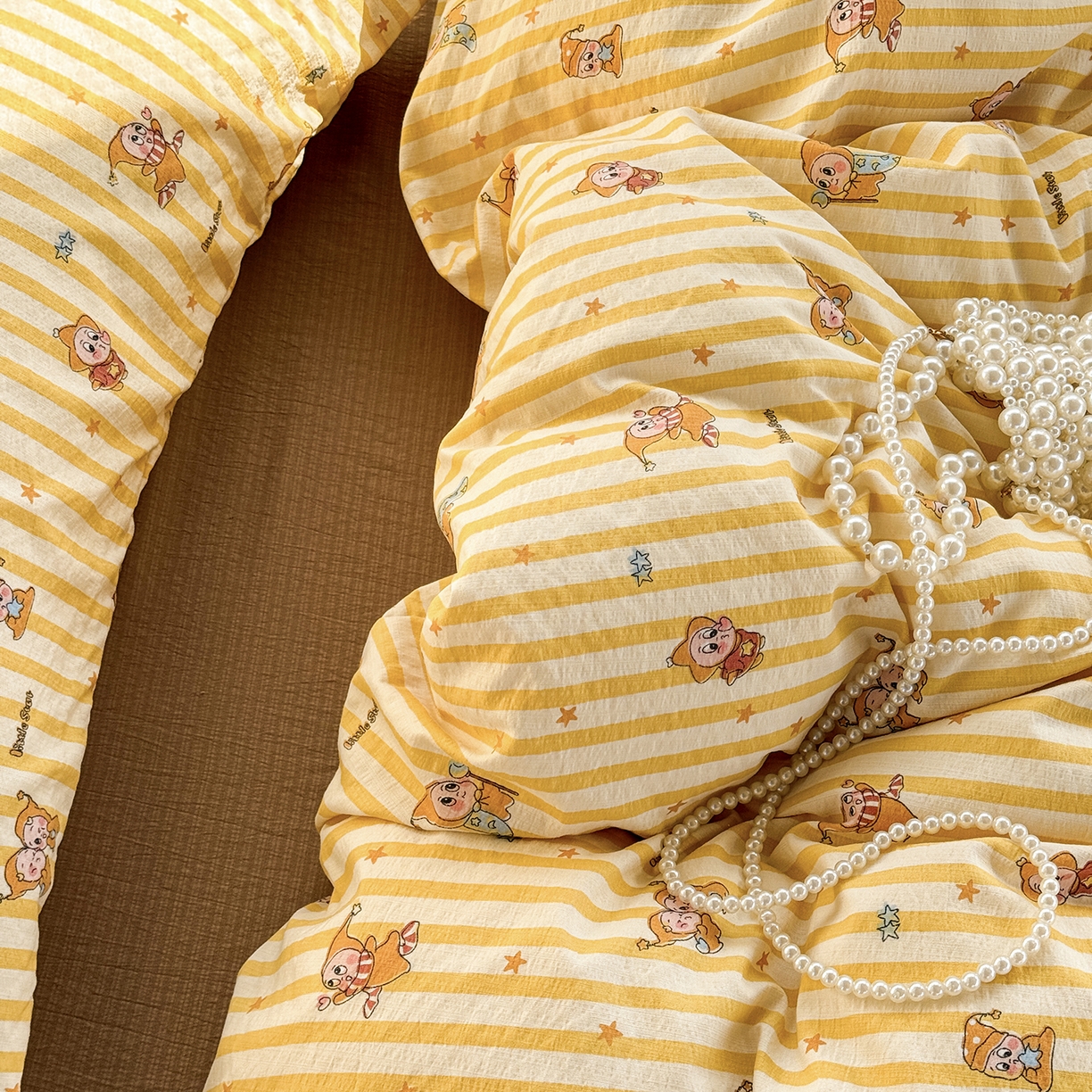 91家纺网 家纺一手货源 找家纺 多品家纺 2026年奶呼呼云感双层纱单被套 被套单件 橘夏