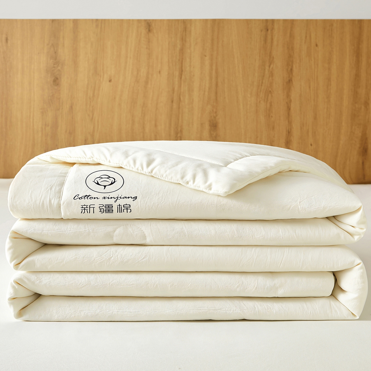 91家纺网 家纺一手货源 找家纺 晓时候 2026春夏新款纯色水洗棉双拼夏被新疆棉花被夏凉被空调被被子被芯-素夏 素夏-奶白