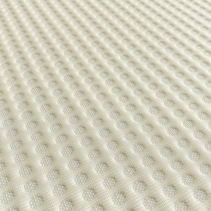 91家纺网 家纺一手货源 找家纺 七里香 2026春夏新款2026新款华夫格3D千鸟格冰豆豆凉席床裙款三件套 华夫格-米白