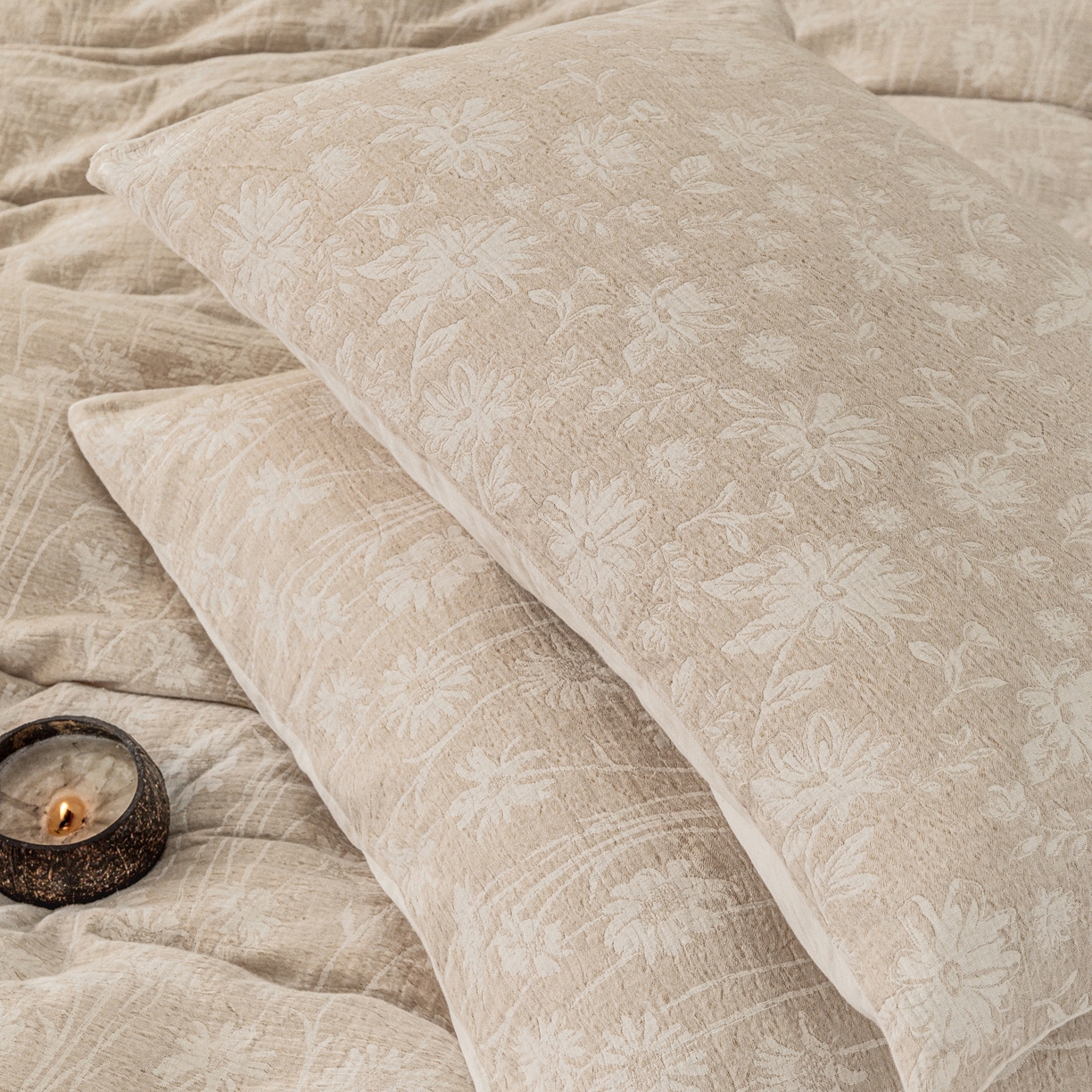 91家纺网 家纺一手货源 找家纺 （总）泰迪爱兰Teddy ISLAND 2026春夏新款无印风A类色织棉麻提花柔软四件套