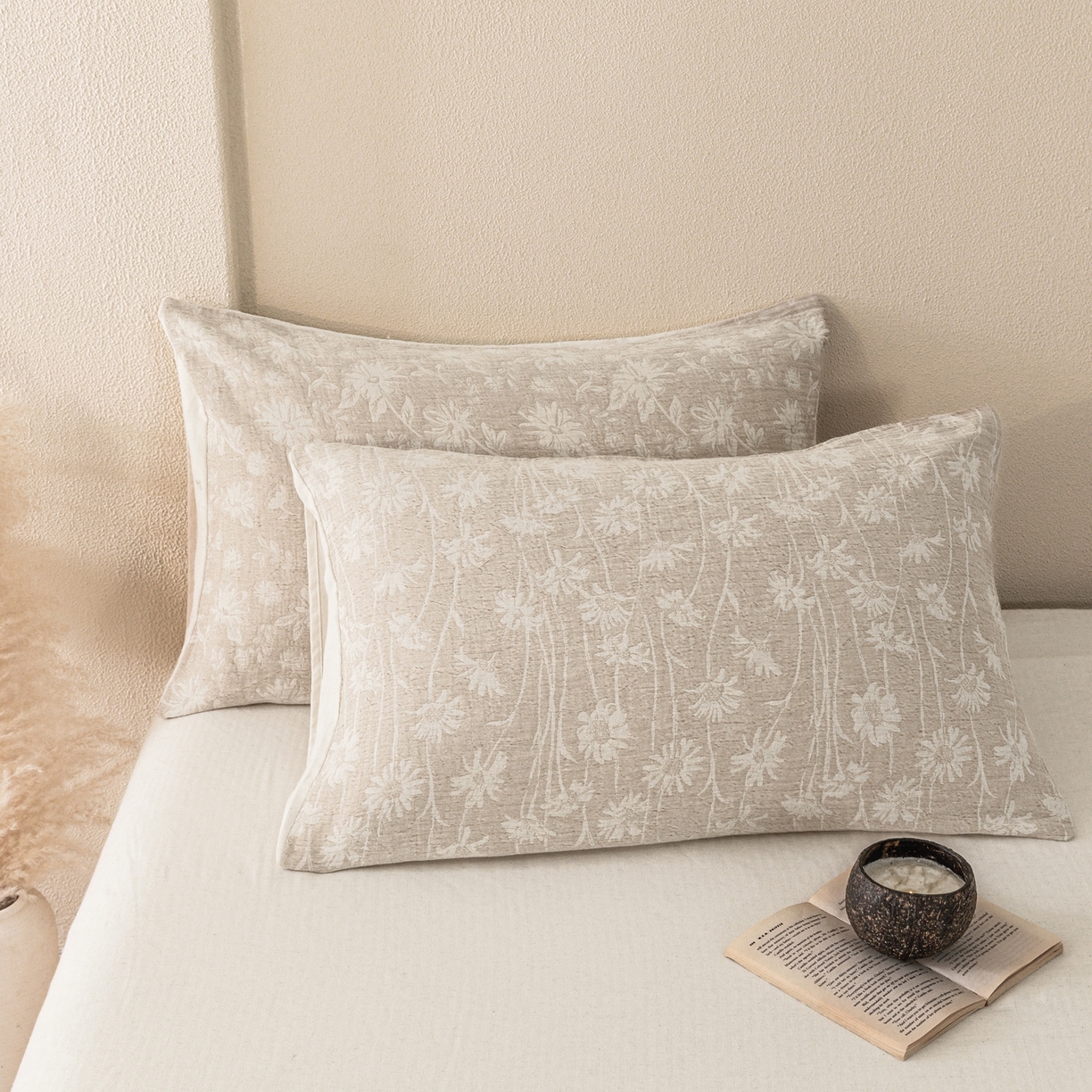 91家纺网 家纺一手货源 找家纺 （总）尚品本色 2026春夏新款无印风A类色织棉麻提花柔软四件套