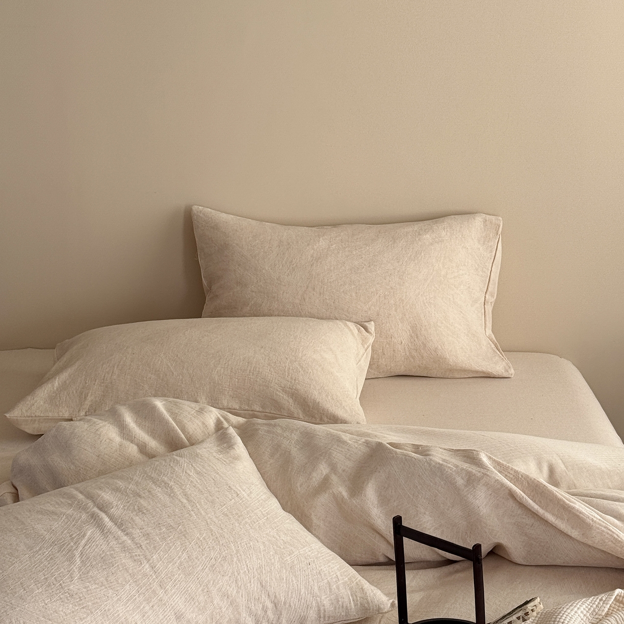 91家纺网 家纺一手货源 找家纺 泰迪爱兰Teddy ISLAND 2026春夏新款无印风A类色织棉麻提花柔软四件套 鎏光