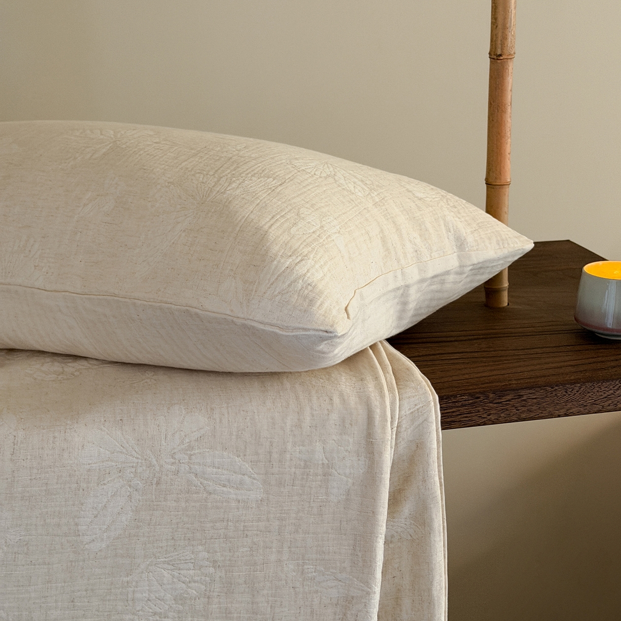 91家纺网 家纺一手货源 找家纺 泰迪爱兰Teddy ISLAND 2026春夏新款无印风A类色织棉麻提花柔软四件套 锦瑟