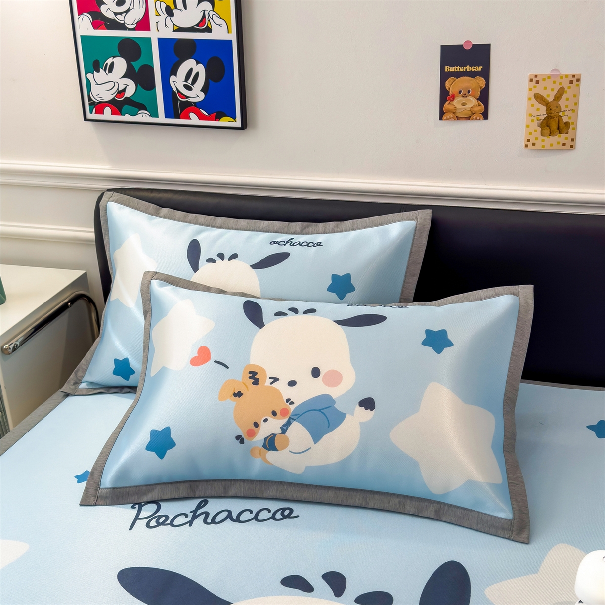 91家纺网 家纺一手货源 找家纺 兄弟坊 2026新款正版授权A类大版卡通烫光冰丝凉席冰丝席 活力帕恰