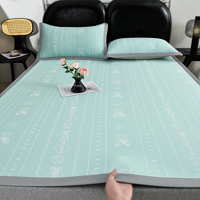 91家纺网 家纺一手货源 找家纺 （总）织雅漫 2026春夏新款提花宽边冰丝凉感软席凉席席子-云溪