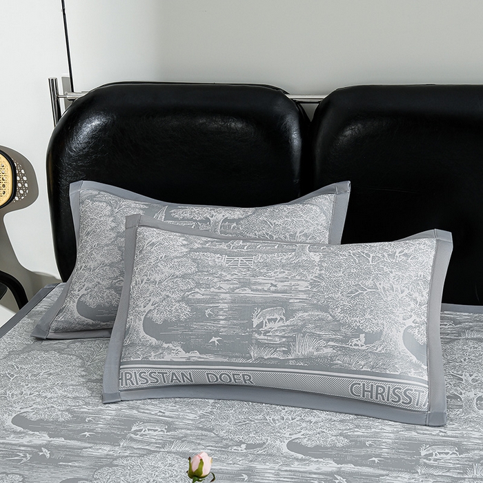 91家纺网 家纺一手货源 找家纺 织雅漫 2026春夏新款提花宽边冰丝凉感软席凉席席子-云溪 林间秘境-灰