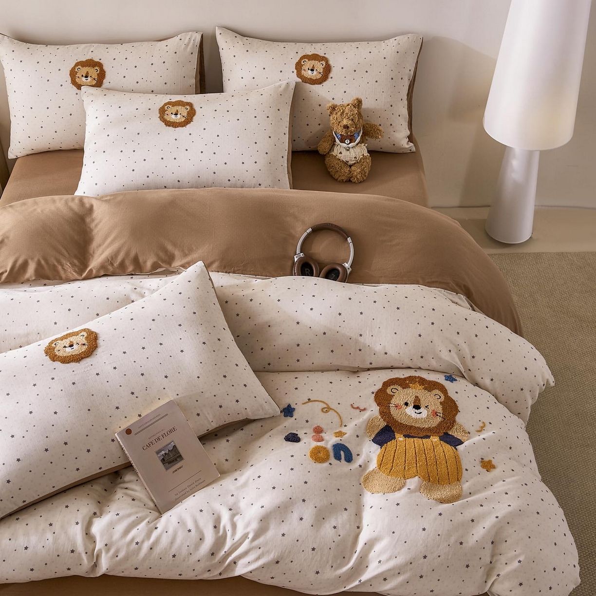 91家纺网 家纺一手货源 找家纺 麦田家纺 2026新款A类全棉双层纱毛巾绣四件套 王者归来