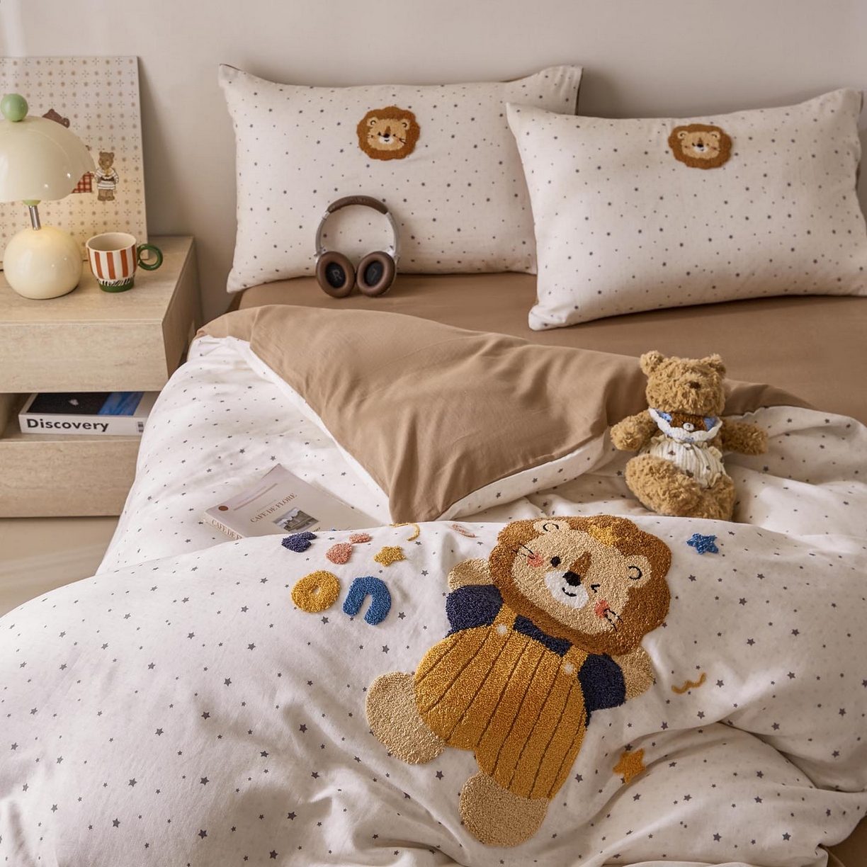 91家纺网 家纺一手货源 找家纺 麦田家纺 2026新款A类全棉双层纱毛巾绣四件套 王者归来