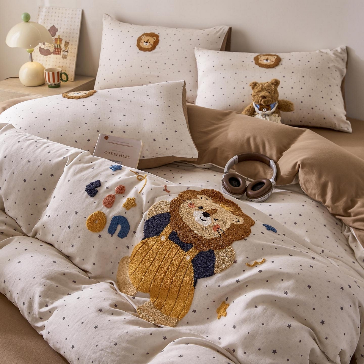 91家纺网 家纺一手货源 找家纺 麦田家纺 2026新款A类全棉双层纱毛巾绣四件套 王者归来