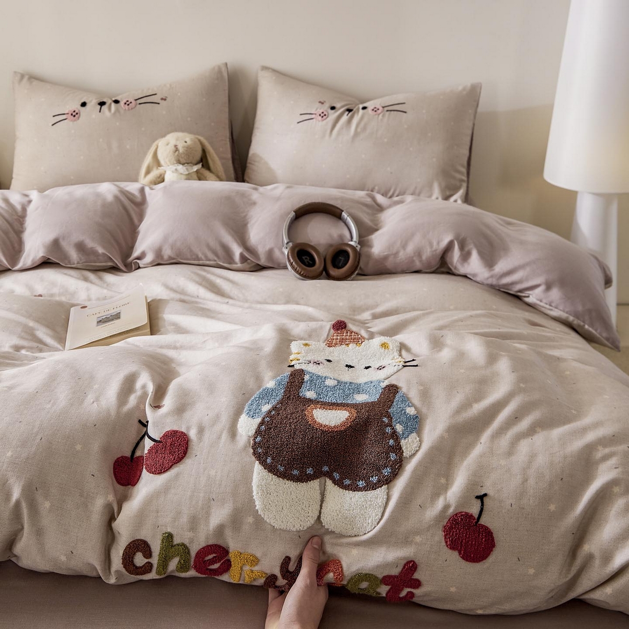 91家纺网 家纺一手货源 找家纺 （总）麦田家纺 2026新款A类全棉双层纱毛巾绣四件套