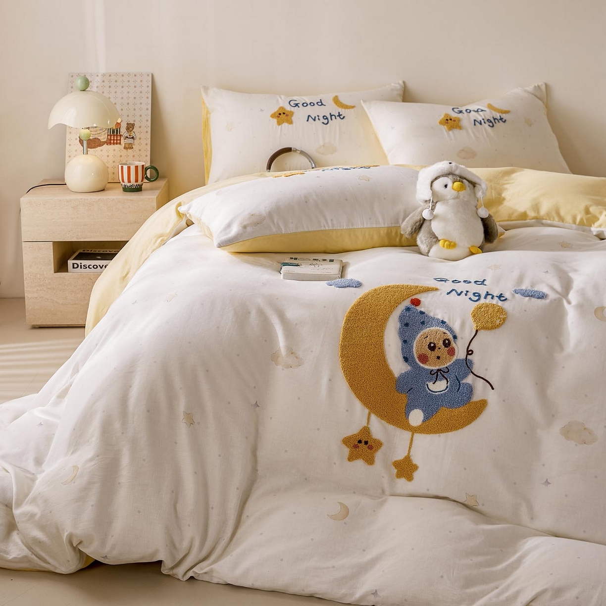 91家纺网 家纺一手货源 找家纺 （总）麦田家纺 2026新款A类全棉双层纱毛巾绣四件套