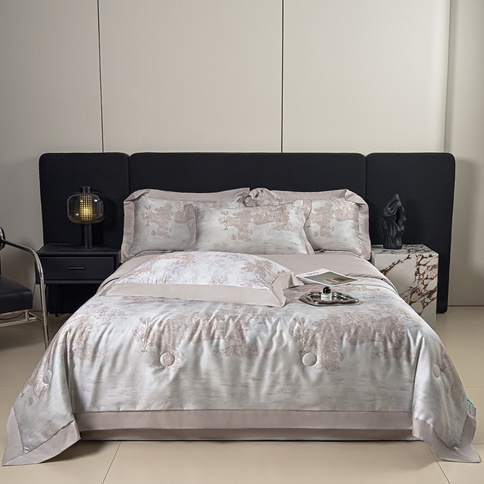 赛丽雅 2026新款拼角轻奢冰丝凉感夏被四件套 曼迪